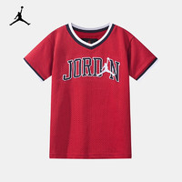 Jordan 童装男童短T夏季儿童针织短袖T恤 2042杰斯特红 110
