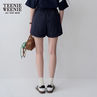 Teenie Weenie【防晒】小熊女装2024夏季休闲轻薄户外运动短裤 藏青色 155/XS