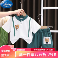 Disney 迪士尼 童装儿童套装男夏季一岁宝宝衣服男童夏装小童男孩短袖裤子两件套