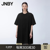 江南布衣（JNBY）24夏连衣裙纯棉OVERSIZE风宽松休闲5O4G10310 001/本黑（批次2） M