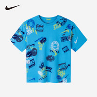 Jordan 耐克童装男童短袖T恤夏季短T上衣 71水瓶蓝 120