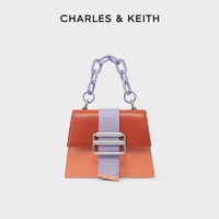 百亿补贴：CHARLES & KEITH CHARLES&KEITH;春季新品女士拼色扣带链条手提斜挎包CK2-50781715