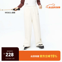 little MO&Co.little moco童装男女童直筒开衩长裤休闲卫裤KBC3PATT04 米杏色 120/53