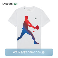 LACOSTE法国鳄鱼男装24夏季运动舒适短袖T恤TH7516 001/白色 3 /170