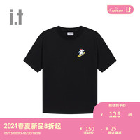 :CHOCOOLATE it 女装圆领短袖T恤2024夏季动感活力半袖M004730 BKX/黑色 M