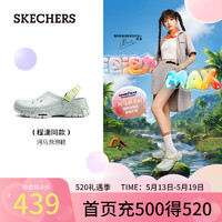 斯凯奇（Skechers）程潇同款夏季女士百搭休闲洞洞鞋透气外穿沙滩鞋111419 浅蓝色/LTBL 39