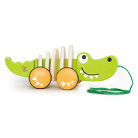 Hape 德国Hape拖拉鳄鱼推推乐摇摆1岁+学步手拉推拉绳益智玩具