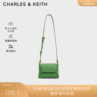 CHARLES & KEITH CHARLES&KEITH复古迷你单肩包斜挎包女零钱包包女包女士CK6-60781906 Green绿色 XS