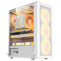 aigo 爱国者 T18白色 台式电脑主机箱 网孔面板散热/支持ATX主板/USB3.0/左侧透/240冷排/宽体机箱 T18白色/ATX/网孔面板
