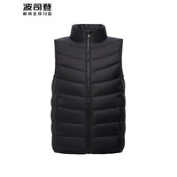 波司登奥莱24新短款立领羽绒马甲轻薄男女童修身百搭保暖马甲T40135520 黑色8056 150/72