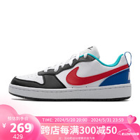 NIKE 耐克 COURT BOROUGH LOW(GS)大童休闲运动鞋HF0742-161 白色 37.5码