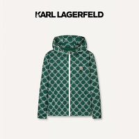Karl Lagerfeld卡尔拉格斐轻奢老佛爷男装 2024夏款潮流休闲连帽薄夹克外套 绿色 50