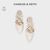 百亿补贴：CHARLES & KEITH CHARLES&KEITH;女士交叉带饰尖头低跟凉鞋CK1-70920093