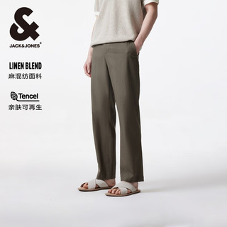 杰克·琼斯（JACK&JONES）夏季季款男士休闲裤含天丝环保面料纯色双侧插袋长裤男224214027 深地衣绿E03 深地衣绿E03 185/88A/XLR