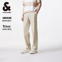 杰克·琼斯（JACK&JONES）夏季季款男士休闲裤含天丝环保面料纯色双侧插袋长裤男224214027 岩石色C45 岩石色C45 180/84A/LR