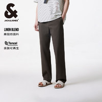 杰克·琼斯（JACK&JONES）夏季季款男士休闲裤含天丝环保面料纯色双侧插袋长裤男224214027 黑橄榄E06 黑橄榄E06 180/84A/LR