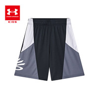 安德玛(Under Armour)库里系列童装儿童篮球五分裤短裤夏季吸湿速干运动短裤1380334 黑色 120cm