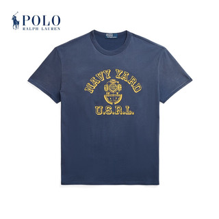 Polo Ralph Lauren 拉夫劳伦 男装 24年春经典版棉质平纹针织T恤RL18270 400-深钴蓝色 XXL