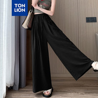 唐狮 TONLION2024女休闲阔腿长裤WP 黑色 XXL