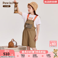 PawinPaw卡通小熊童装2024年夏季男女童大童-上下套装 Green绿色/40 110