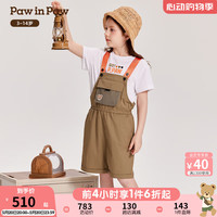 PawinPaw卡通小熊童装2024年夏季男女童大童-上下套装 Green绿色/40 110