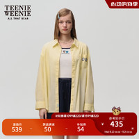 Teenie Weenie小熊卡通衬衫女2024夏季女衬衣 黄色 160/S