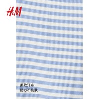H&M HM童装女童连衣裙夏季罗纹汗布舒适微喇裙摆飞袖裙子1025935