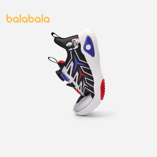 巴拉巴拉男童运动鞋2024夏季轻便透气网布鞋撞色 黑色调00399-204224140101 29码