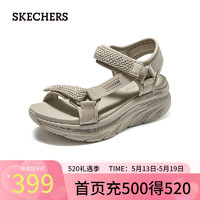 斯凯奇（Skechers）女士时尚休闲凉鞋119822 灰褐色/TPE 36