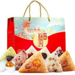 华美粽子_huamei 华美 咸味蛋黄鲜肉粽豆沙红枣甜粽端午礼品礼盒装