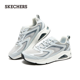 斯凯奇（Skechers）2024年春夏男鞋休闲鞋轻质缓震舒适运动鞋跑鞋183095 浅蓝色/多彩色/LBMT 39.5