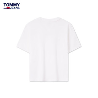 TOMMY JEANS24新款春夏女装纯棉重磅针织刺绣短款短袖T恤DW0DW17837