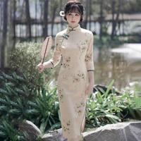 限尺码：f.e.v 2024年春季新款年轻款改良老上海印花复古连衣裙高级感女
