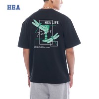 百亿补贴：HEA 国潮醒狮蜻蜓印花短袖男女同款潮牌个性小众T恤上衣夏季