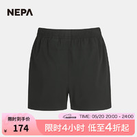 NEPA 耐葩 23春夏新品户外运动女士冷感短裤透气印花短裤7J41722 黑色 170/75A