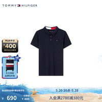 TOMMY HILFIGER24春夏童装男休闲醒目大旗标刺绣短袖POLO衫TH2422633 藏青色654 S/140cm
