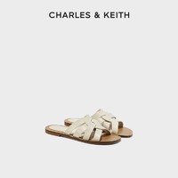 CHARLES & KEITH CHARLES＆KEITH23夏季新品CK1-70580211编织镂空外穿平底拖鞋女