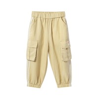 88VIP：迷你巴拉巴拉 儿童宝宝裤子夏季新款棉麻莫代尔舒适透气男童工装裤