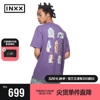 英克斯（inxx）inxx mogao系列 潮牌新品印花短袖T恤男女同款XXE2010716 紫色 XS
