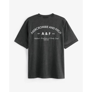 ABERCROMBIE & FITCHAF男装 24春夏新款复古风经典Logo款宽松T恤短袖KI123-4160