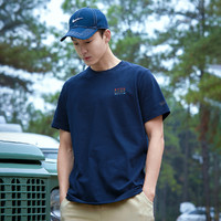 Pioneer Camp 拓路者 100%纯棉24年夏季新款男式圆领短袖t恤简约印花打底衫内搭