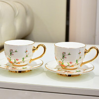 墨菲 陶瓷茶具茶壶新中式创意陶瓷功夫茶大容量家用泡茶壶咖啡壶高档 杯碟 2个