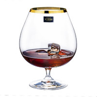 Glass 高斯 捷克高级进口水晶设计感复古式欧式风轻奢风高档洋酒杯大号 22K真金 白兰地杯 1200ml