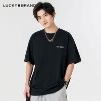 LUCKY BRAND 重磅设计印夏季短袖男士个性百搭t恤新款宽松休闲T恤