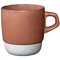 KINTO 日本进口陶瓷马克杯 手冲咖啡杯 复古杯 送礼杯子 耐热 简约时尚 橙色堆叠马克杯 320ml