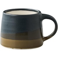 KINTO 日本进口陶瓷马克杯 手冲咖啡杯 复古杯 送礼杯子 耐热 简约时尚 黑色×棕色 110ml
