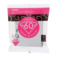 HARIO 咖啡滤纸滴滤杯专用手冲滴漏美式咖啡机 扇形 1~4杯用 100枚装 白色 VCF-02-100