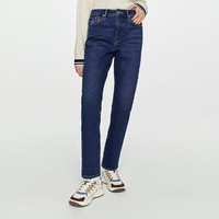 Lee XLINE春季422标准直脚中蓝色保暖女牛仔裤