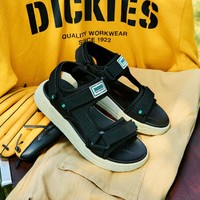 Dickies 帝客 魔术贴运动凉鞋男夏季厚底沙滩凉鞋后跟可调节男凉鞋
