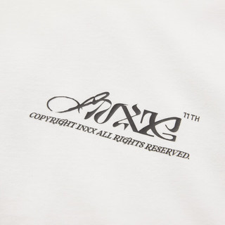 英克斯（inxx）潮牌字母印花长袖圆领T恤男女同款XXE2010211 白色 XXL